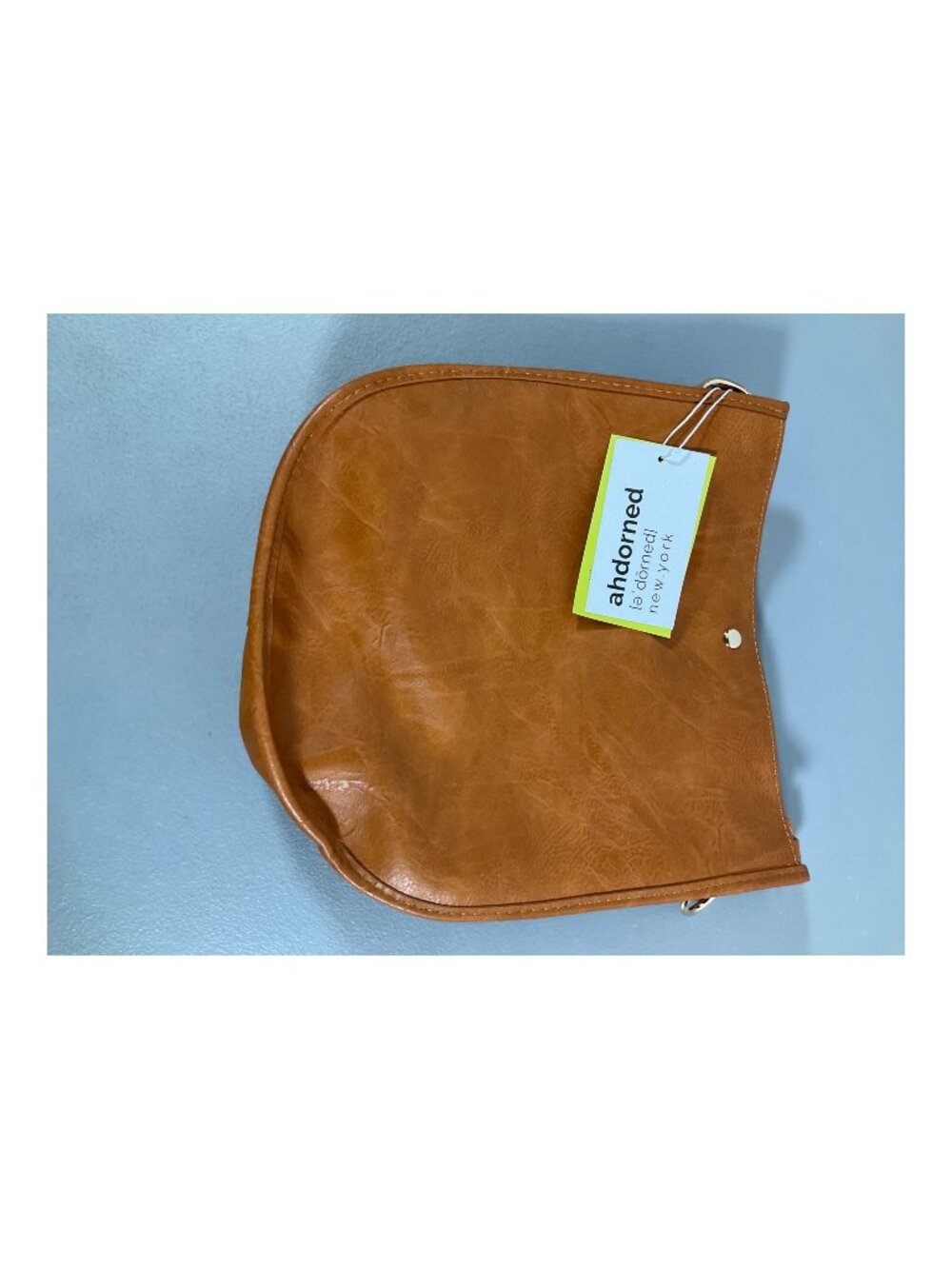 Ahdorned U-Shaped Messenger Bag in Camel with Dual Straps and Bonus Pouch - Unis